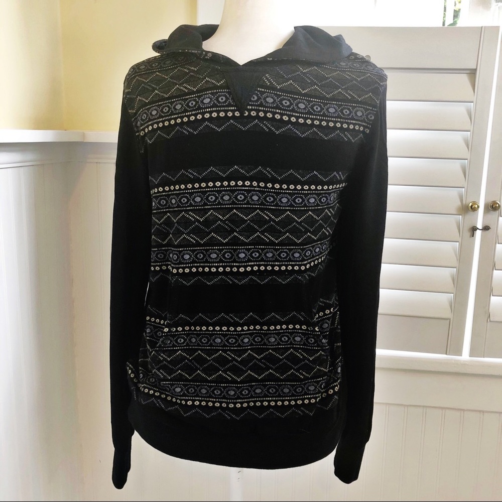 Mr. Turk Tribal Print Ethan Pullover Hoodie - S
